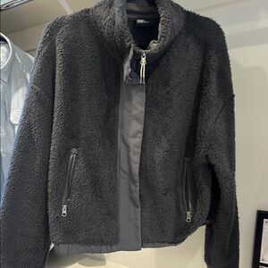 Cozy Gray Sherpa Jacket